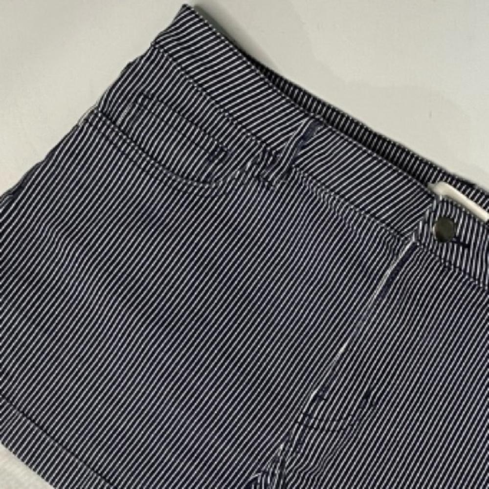H&M | Striped Stretch Denim Shorts